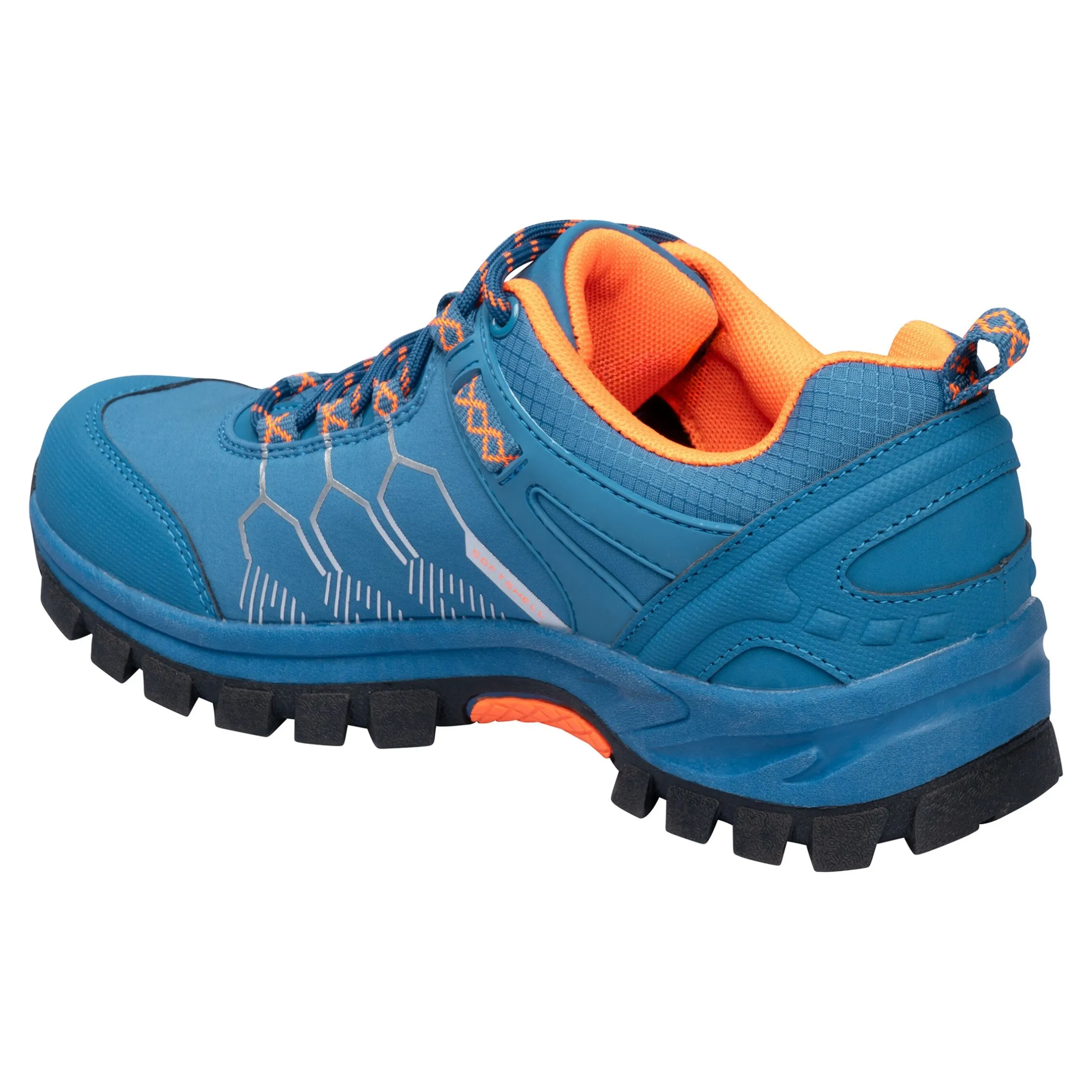 Softshell-Trekkingschuh unisex, wasserabweisend blau/orange