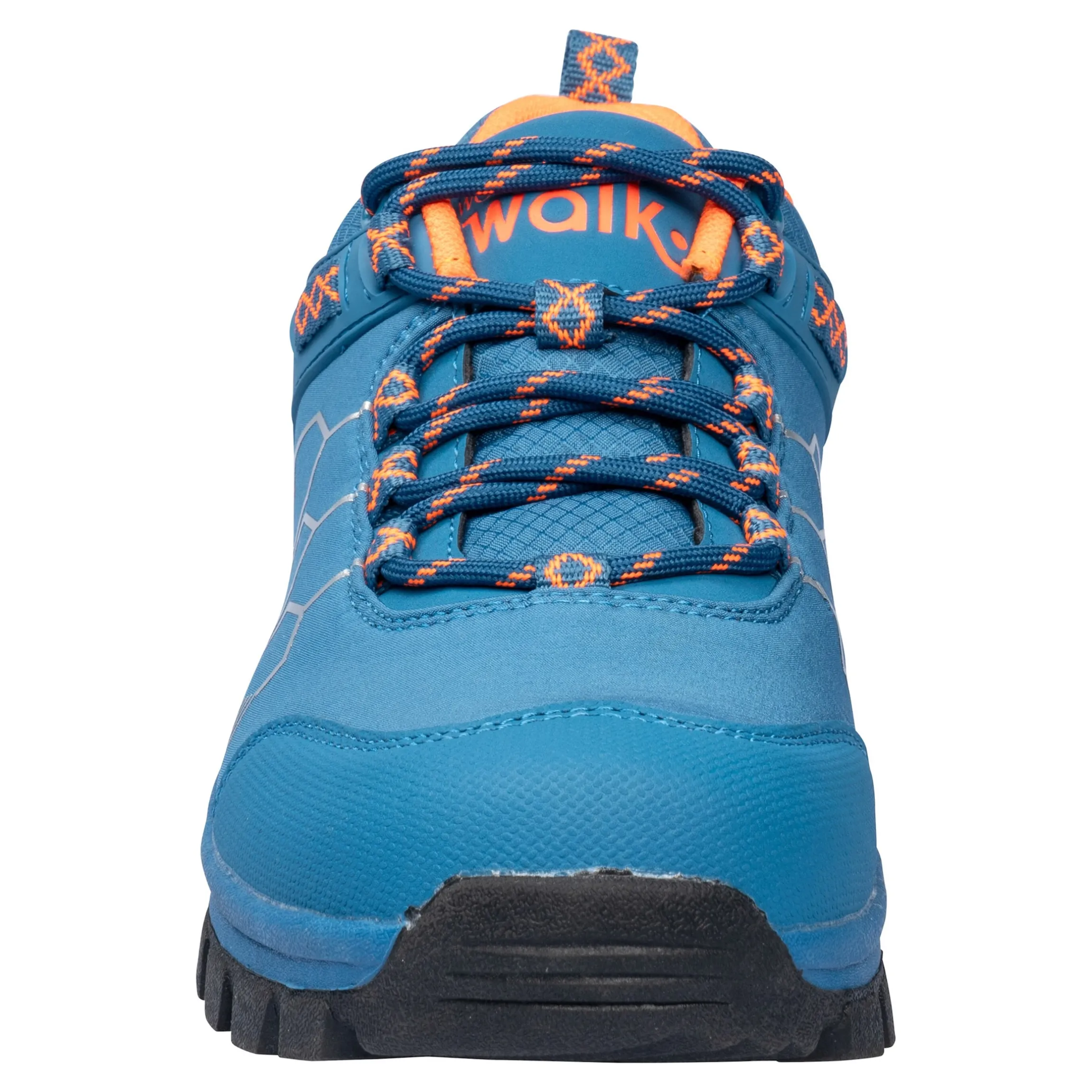Softshell-Trekkingschuh unisex, wasserabweisend blau/orange