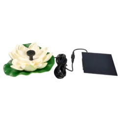 Solar-Brunnen „Seerose“ weiss