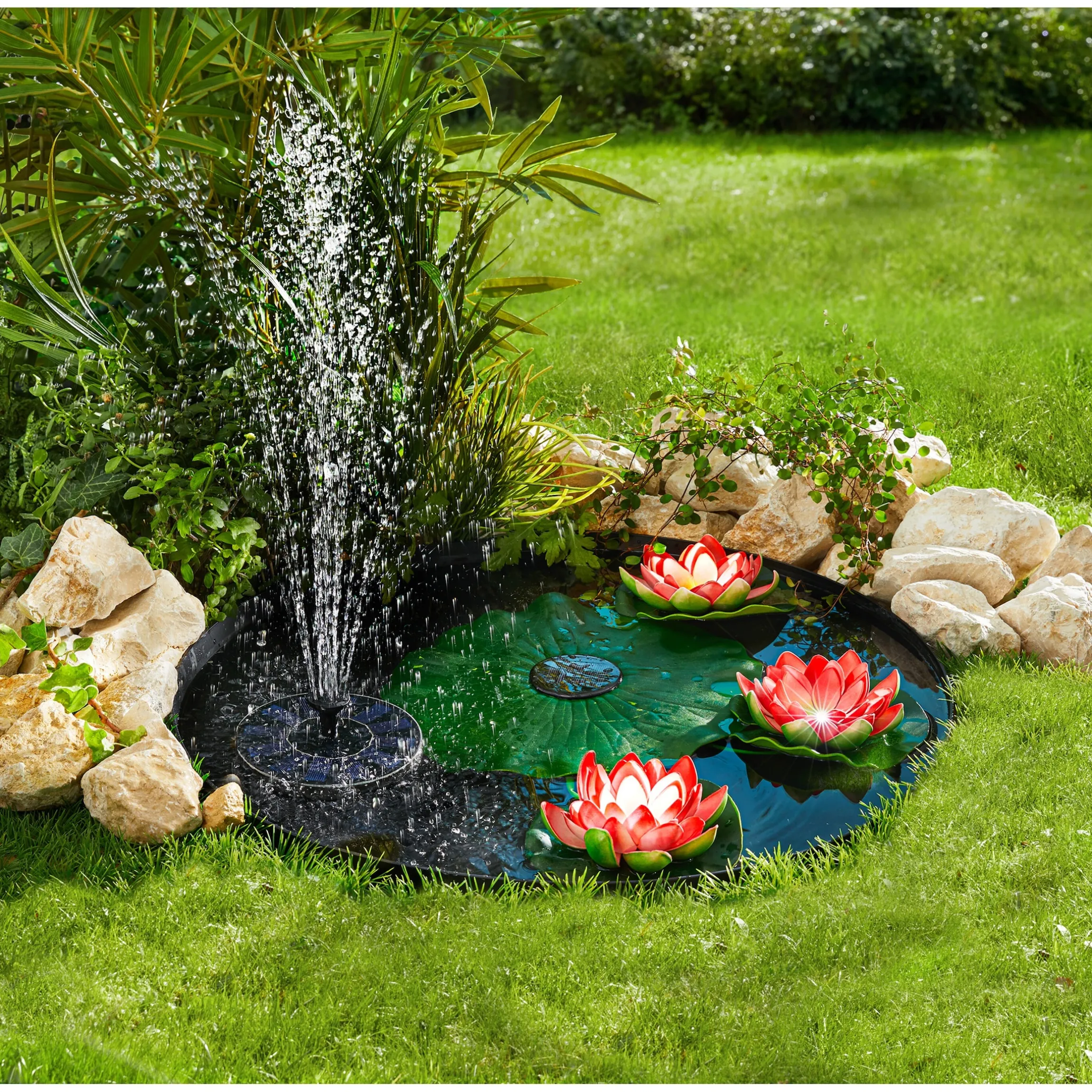 Solar-Brunnen-Set, 3-teilig