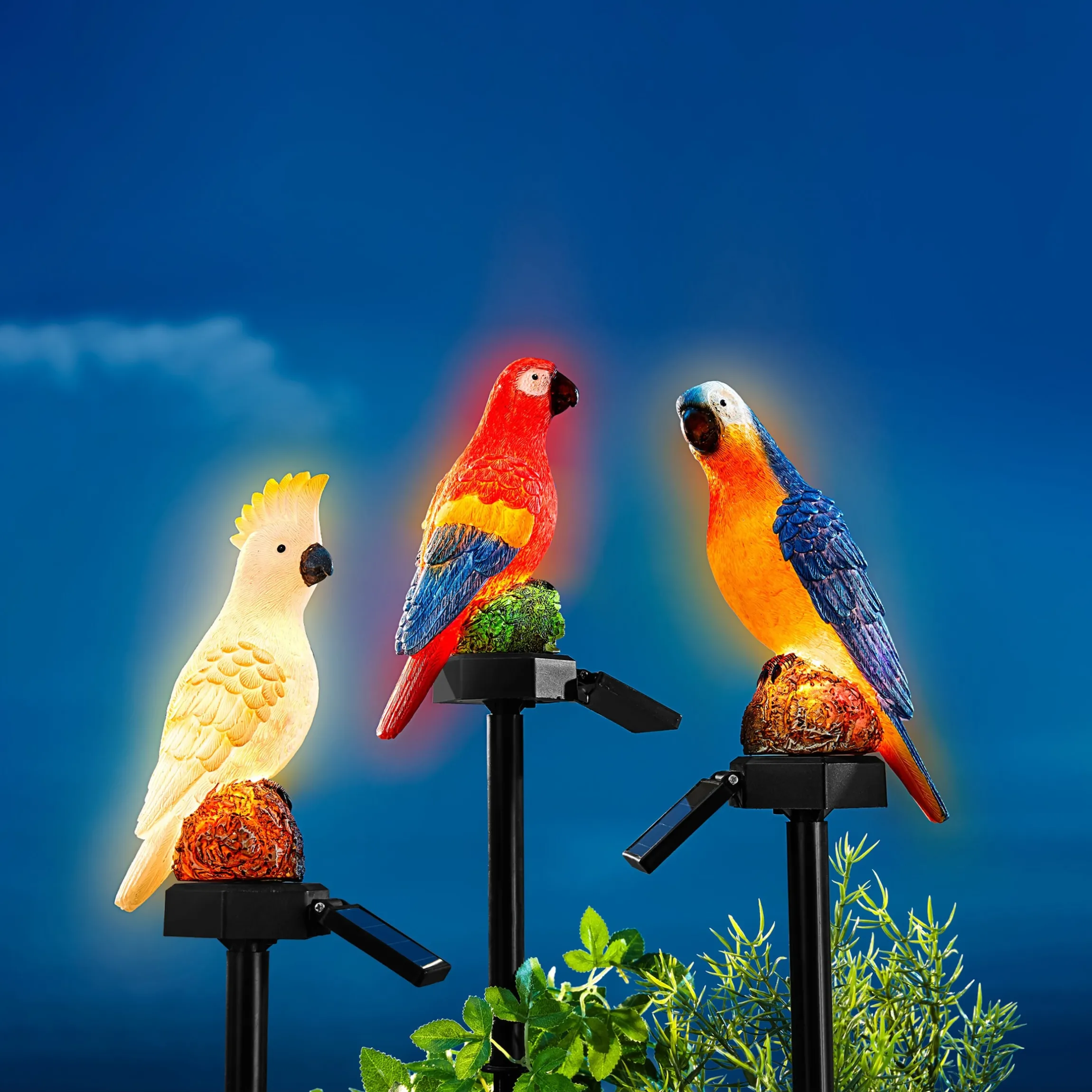 Solar-Gartenstecker "Vogel-Parade" Papagei Ludwig