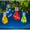 Solar-Glühbirnen "Kunterbunt", 4 Stück