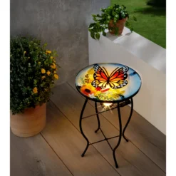 Solar-LED-Beistelltisch „Schmetterling“