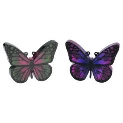 Solar-LED-Bodenleuchten „Schmetterling“, 2 Stück