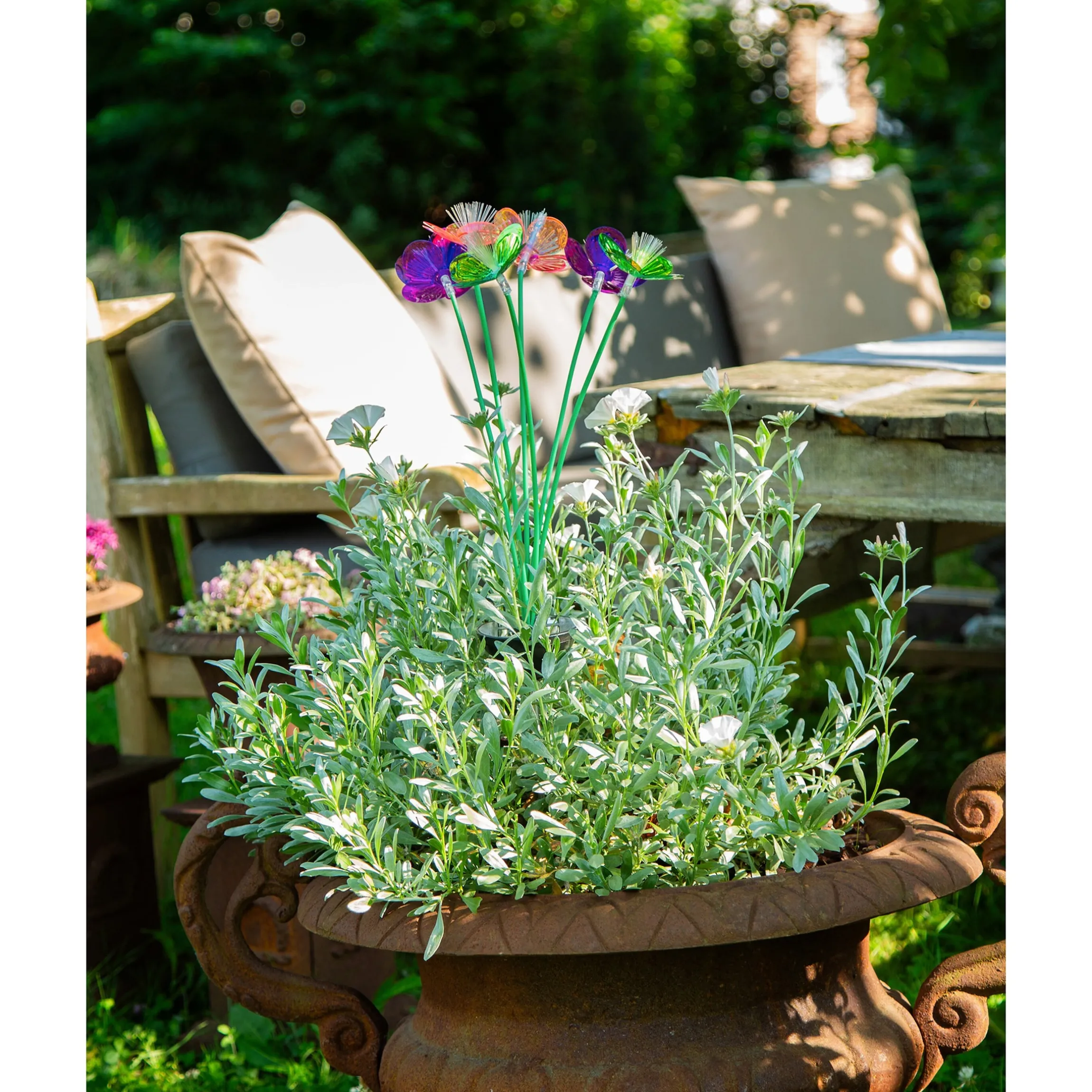 Solar-LED-Gartenstecker "Blume Solithia"