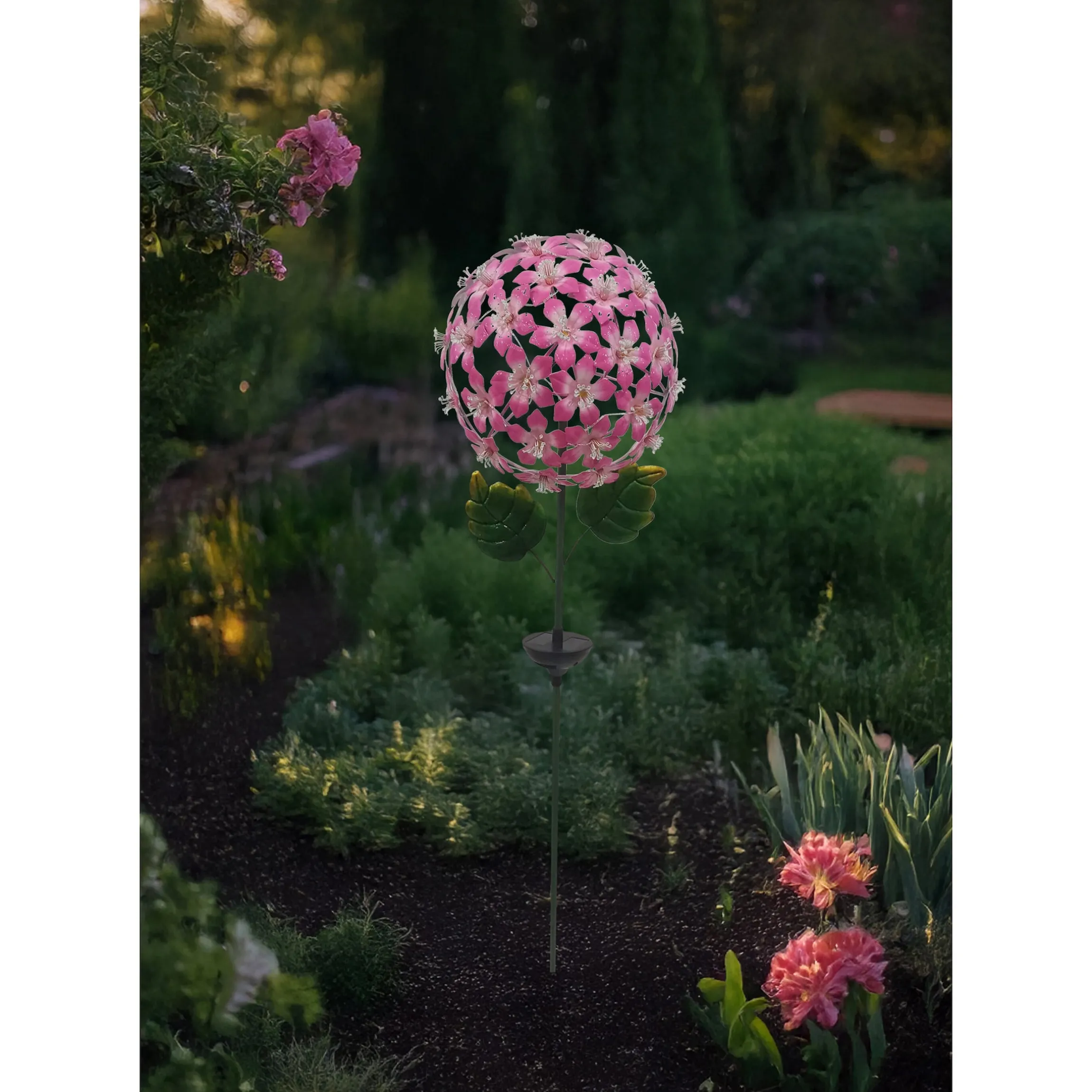Solar-LED-Gartenstecker "Hibiskus"