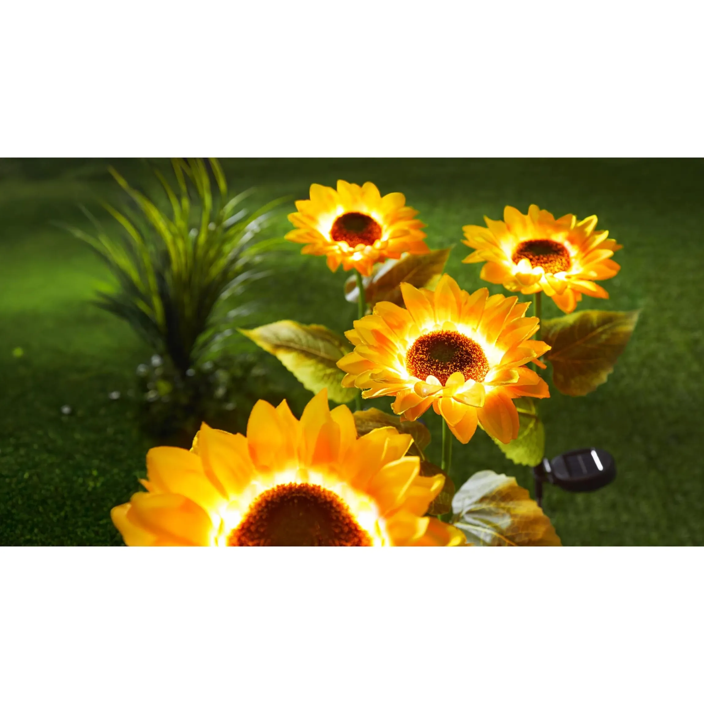 Solar-LED-Gartenstecker „Sonnenblume“, 2 Stück + 1 gratis