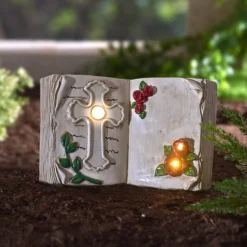 Solar-LED-Grabschmuck „Buch“