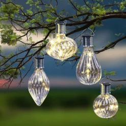 Solar-LED-Hängeleuchte "Lampen", 4-teilig
