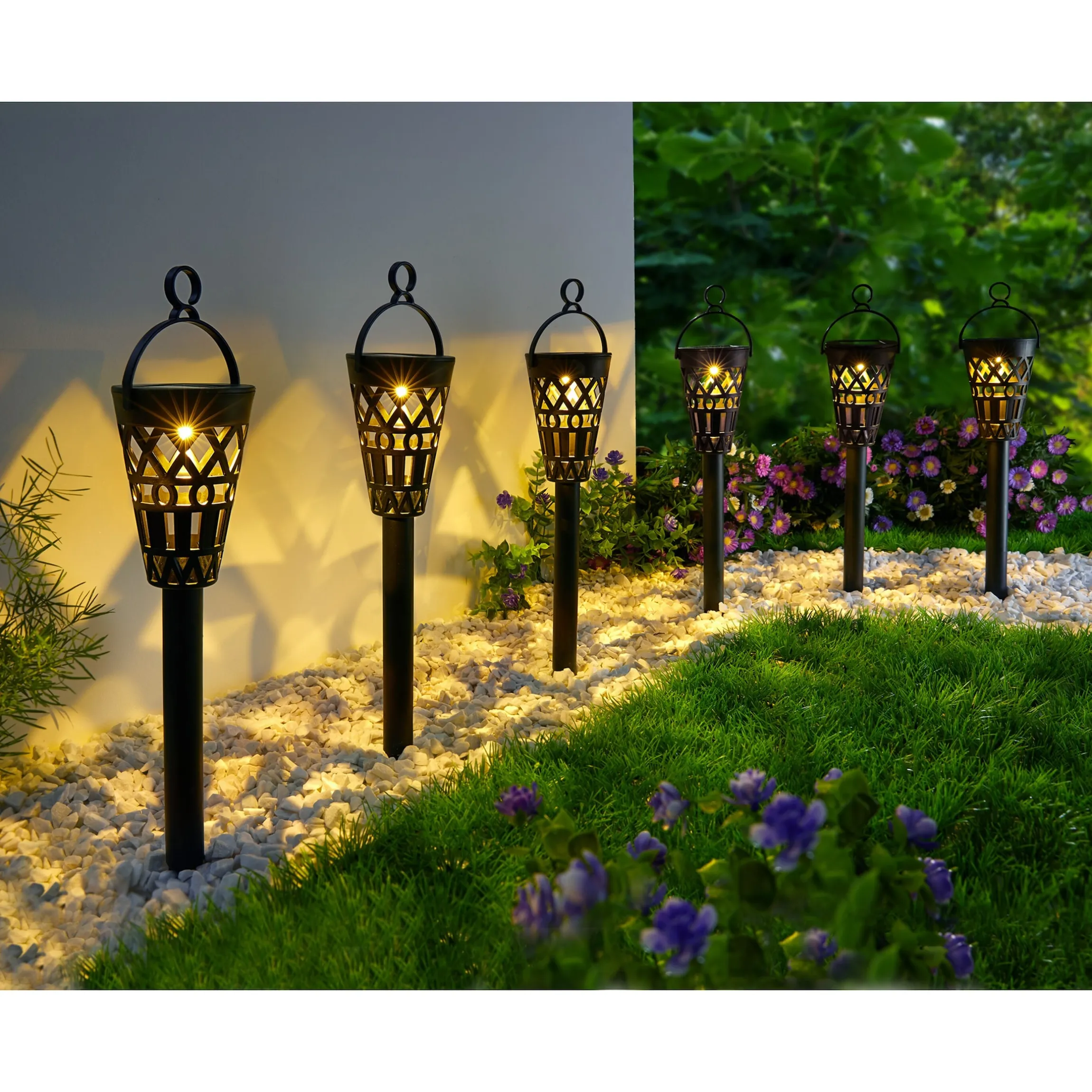 Solar-Schattenlampe "3 in 1", 6 Stück