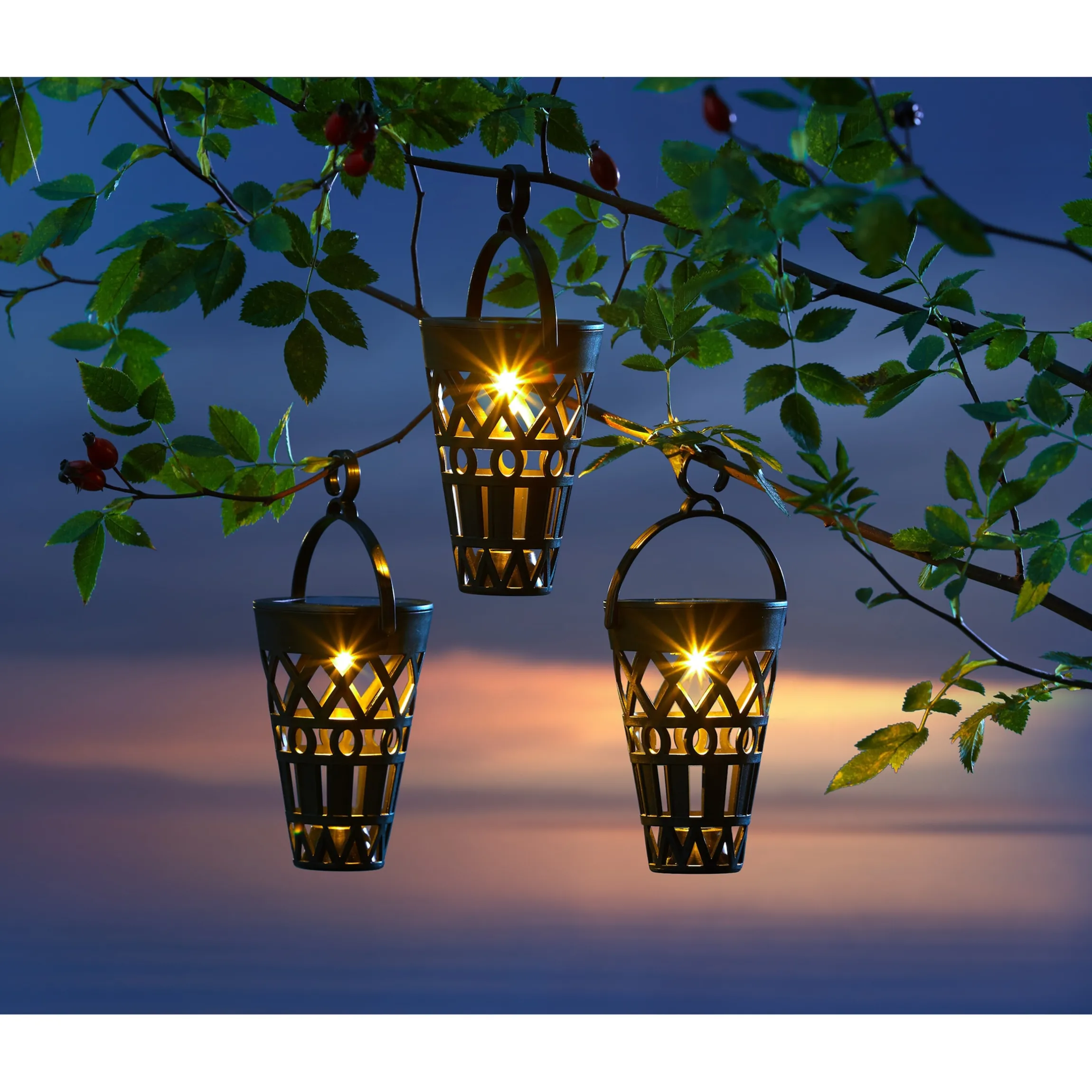Solar-Schattenlampe "3 in 1", 6 Stück