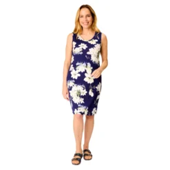 Sommerkleid blau/weiß