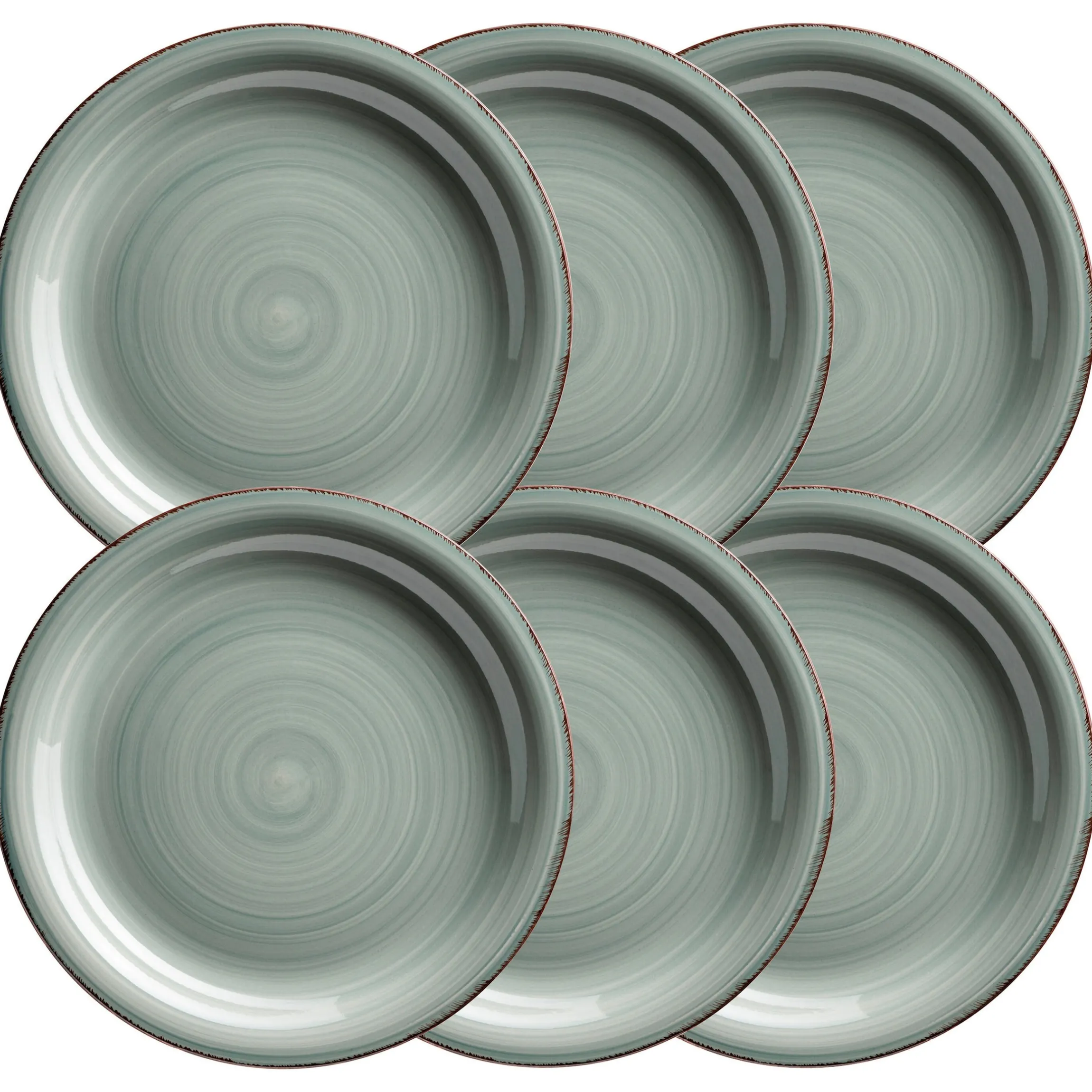 Speiseteller-Set, Steingut LUMACA Grau