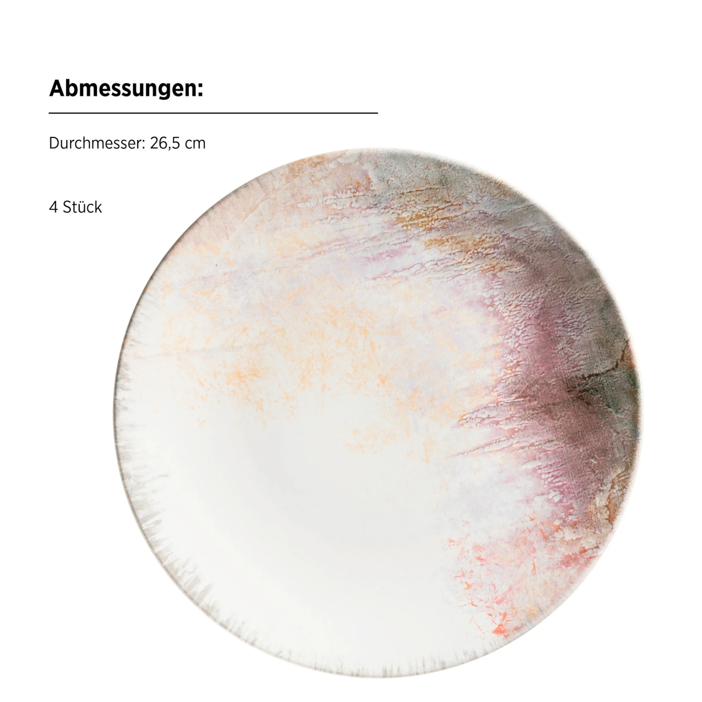 Speiseteller-Set, Steinzeug Aquarellia