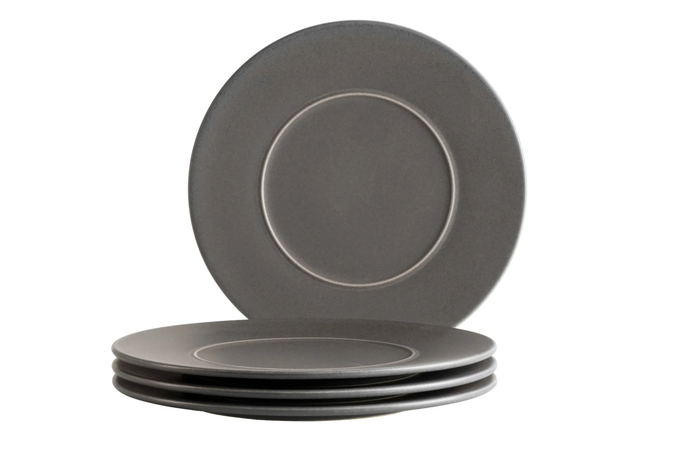 Speiseteller Set, Steinzeug Unico Grau