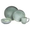 Steinzeug-Geschirr-Set „Natur“, 4-teilig