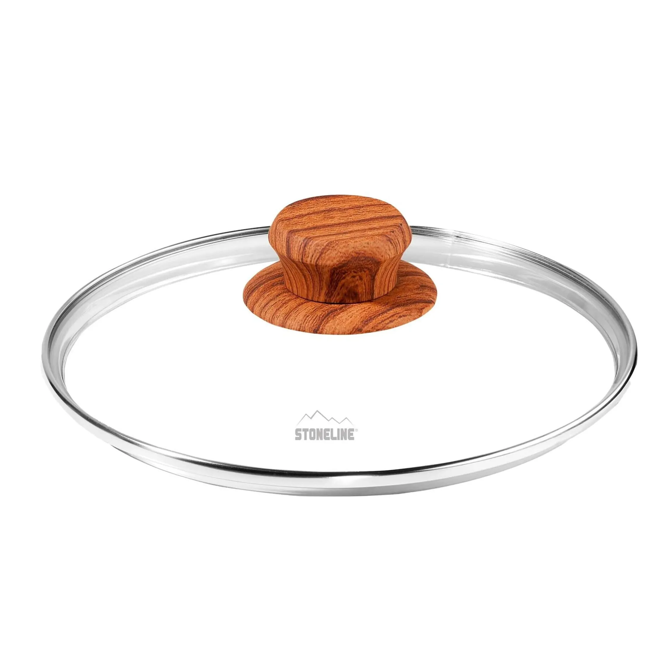 STONELINE Back to Nature Glasdeckel 24 cm | Holzoptik