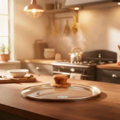STONELINE Back to Nature Glasdeckel 30 cm | Holzoptik
