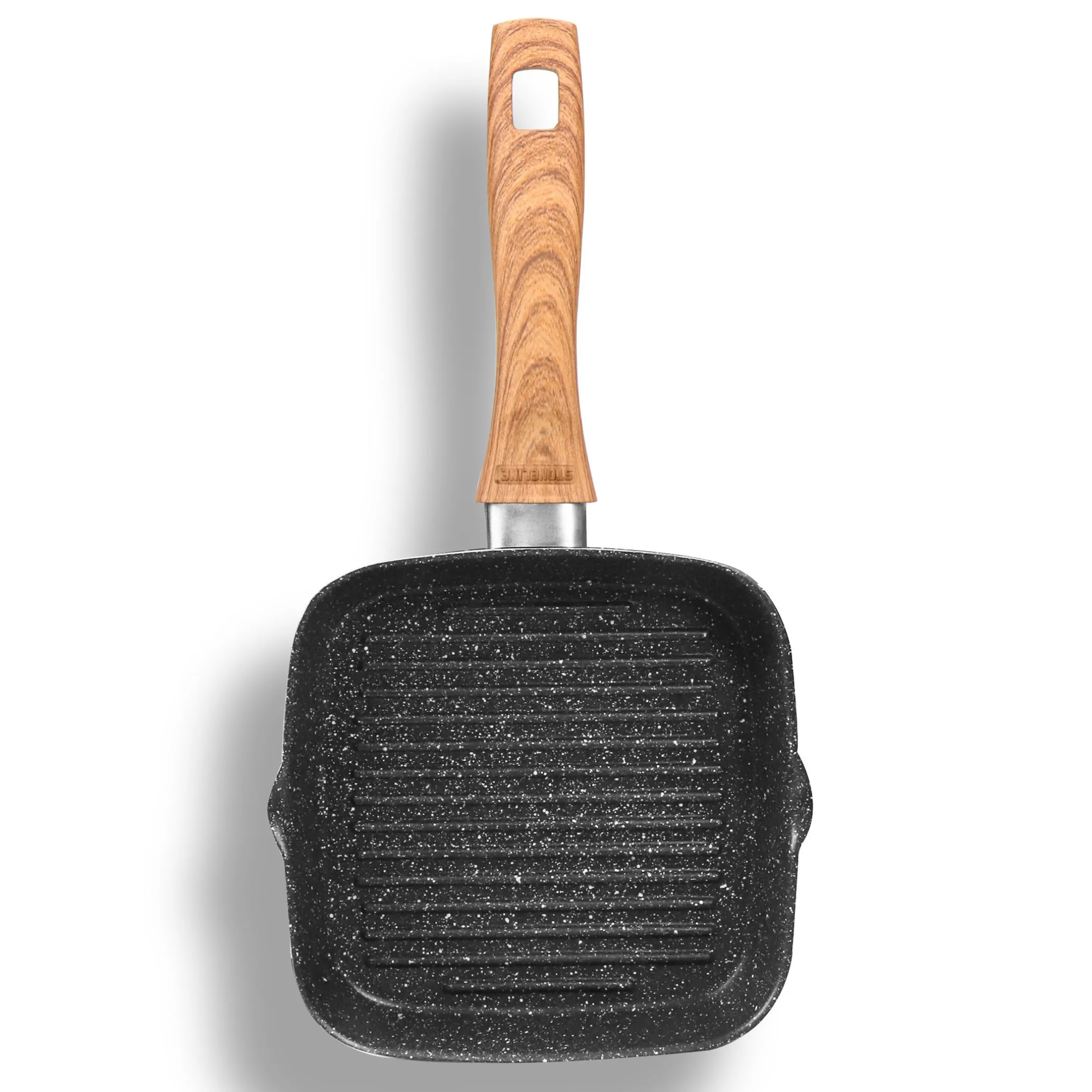 STONELINE Back to Nature Grillpfanne 16 cm | ohne Deckel - Holzoptik