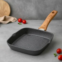STONELINE Back to Nature Grillpfanne 16 cm | ohne Deckel - Holzoptik