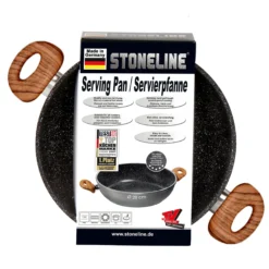 STONELINE Back to Nature Servierpfanne 28 cm | Holzoptik