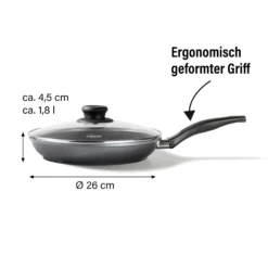 STONELINE Bratpfanne 26 cm | mit Deckel