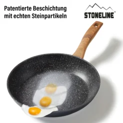 STONELINE Bratpfanne 28 cm | ohne Deckel - Holzoptik