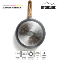 STONELINE Bratpfanne 28 cm | ohne Deckel - Holzoptik