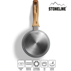 STONELINE Bratpfanne 16 cm | ohne Deckel - Holzoptik