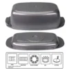 STONELINE Bräter und Back Set 5-teilig 39x22 cm | mit Deckeln