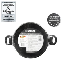 STONELINE CERAMIC Keramik Servierpfanne 24 cm | mit Deckel