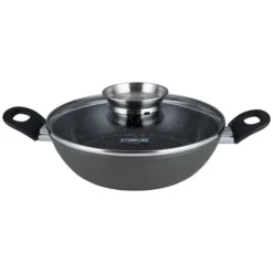 STONELINE CERAMIC Keramik Servierpfanne 24 cm | mit Deckel