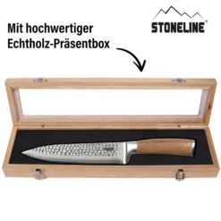 STONELINE Chefmesser 34 cm | 67 Lagen Damastmesser