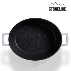STONELINE Cocotte Bräter Oval 32x25 cm Creme | mit Deckel