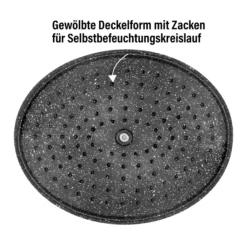 STONELINE Cocotte Bräter Oval 32x25 cm Creme | mit Deckel