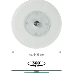 STONELINE Drehbare Glas Servierplatte Tortenplatte 32 cm | Transparent