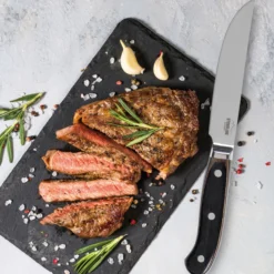STONELINE Edelstahl Steakmesser Set 4-teilig | Holzgriff