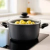 STONELINE Glasdeckel 26 cm | Schwarz