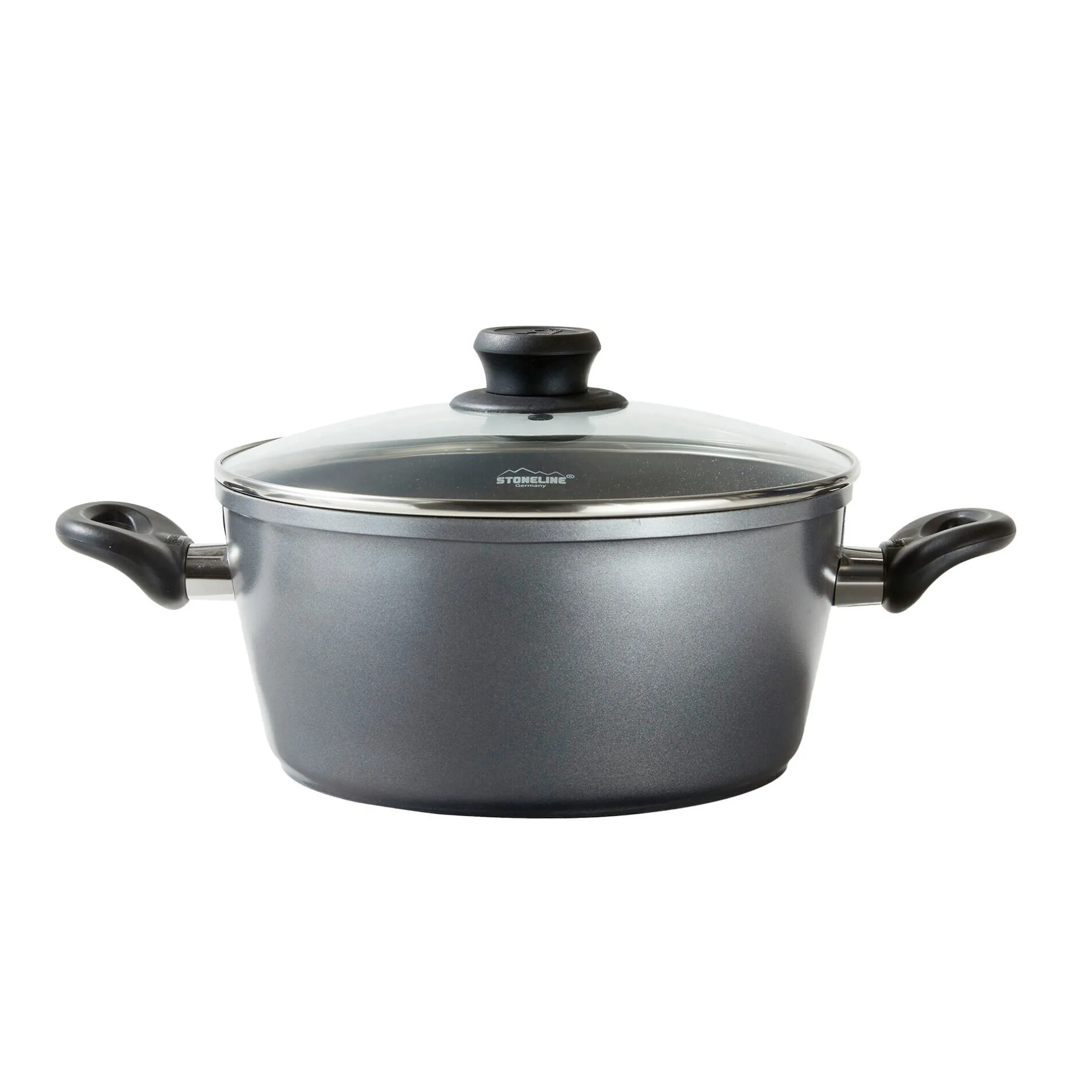 STONELINE Glasdeckel 26 cm | Schwarz