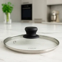STONELINE Glasdeckel 20 cm | Schwarz