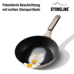 STONELINE Kochgeschirr-Set 11-teilig 18/20/24 Creme | mit Deckeln