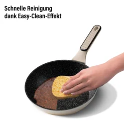 STONELINE Kochgeschirr-Set 11-teilig 18/20/24 Creme | mit Deckeln
