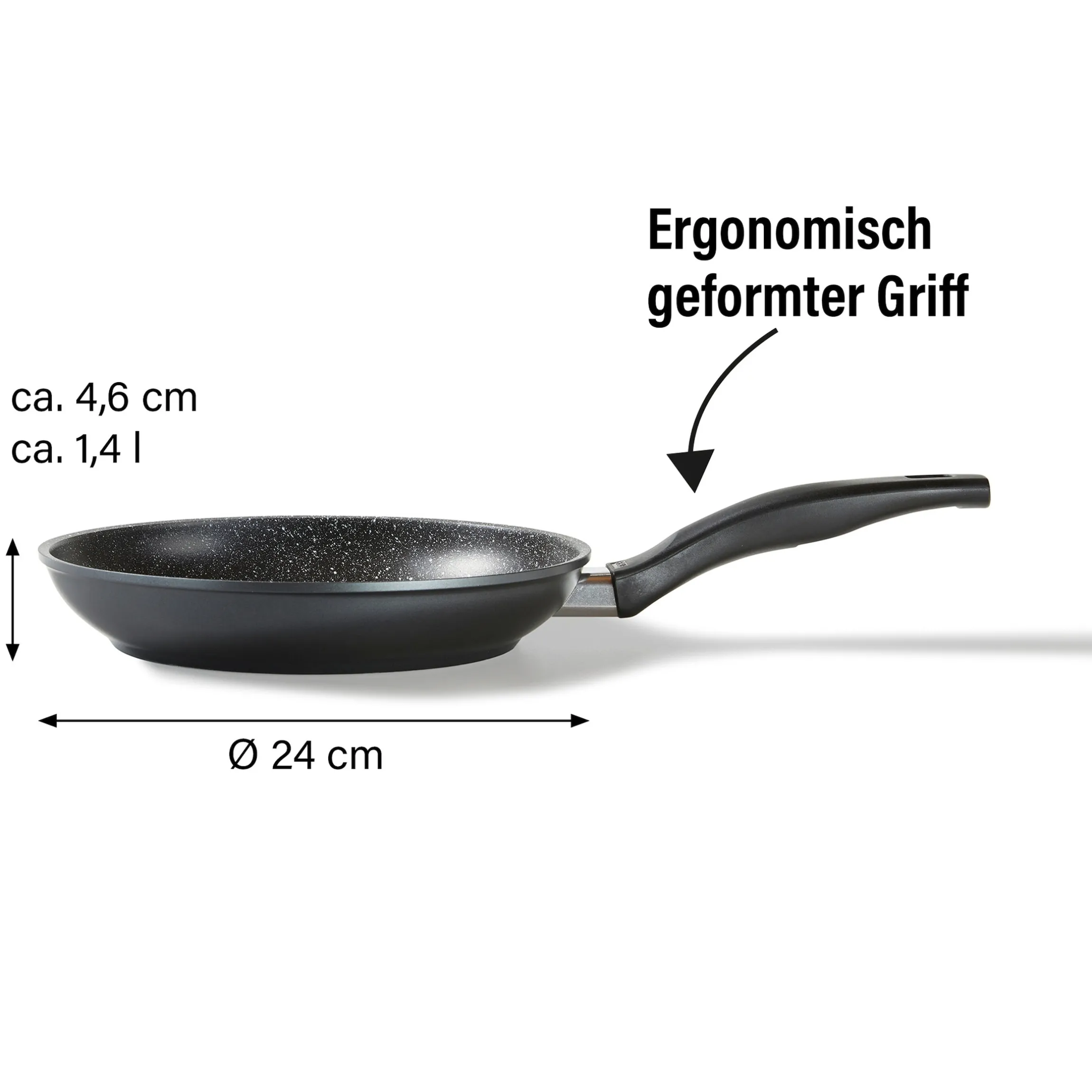 STONELINE Made in Germany Bratpfanne 24 cm | ohne Deckel