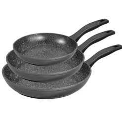 STONELINE Made in Germany Pfannen-Set 3-teilig 20/24/28 | ohne Deckel