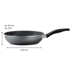 STONELINE Made in Germany Schmorpfanne 24 cm | ohne Deckel - Schwarz