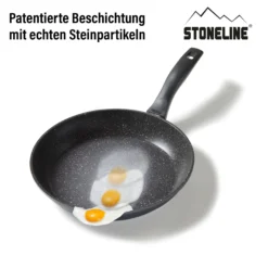 STONELINE Made in Germany Schmorpfanne 24 cm | ohne Deckel - Schwarz