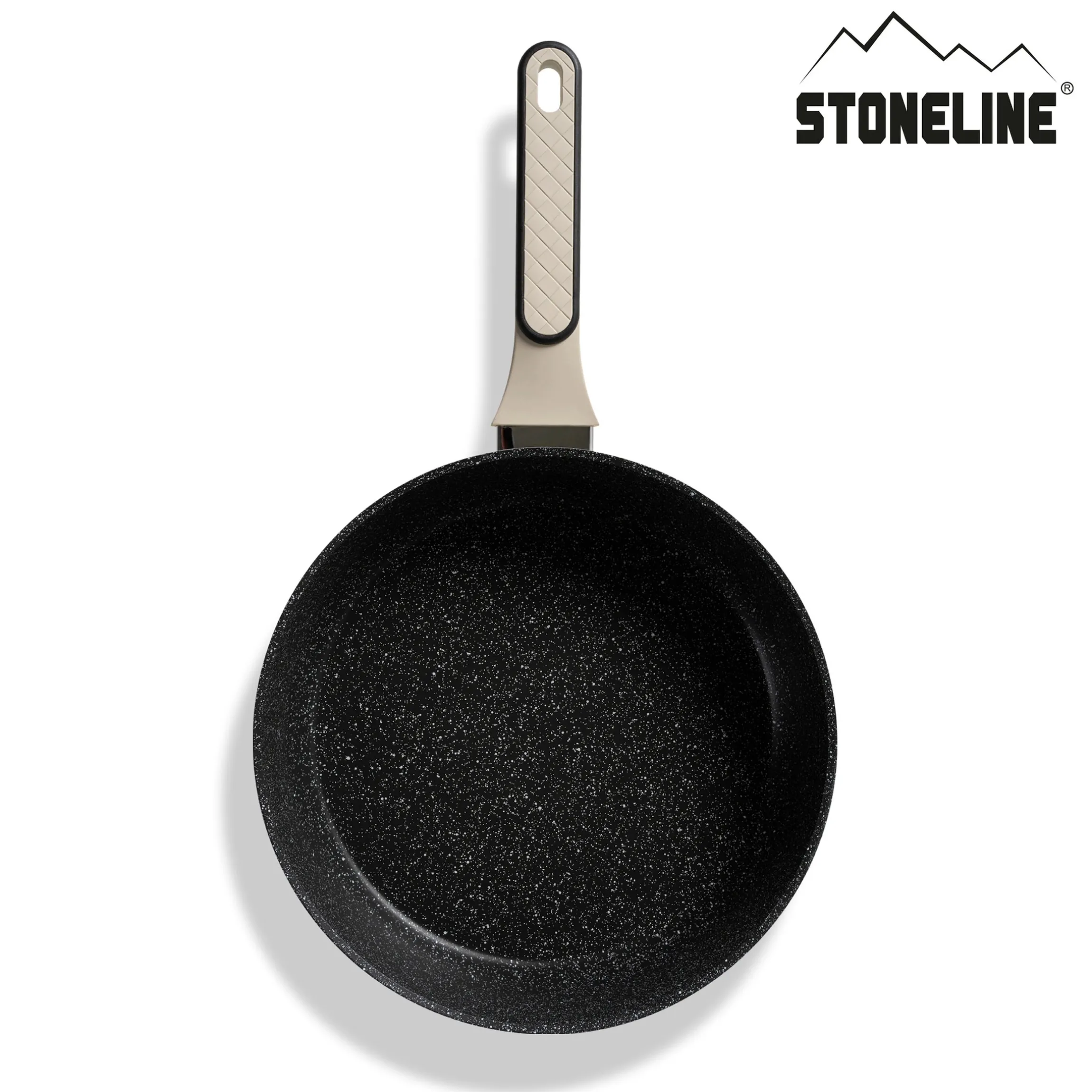 STONELINE Schmorpfanne 28 cm Creme | mit Deckel