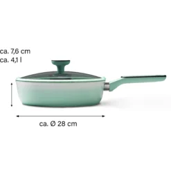 STONELINE Schmorpfanne 28 cm Mint | mit Deckel
