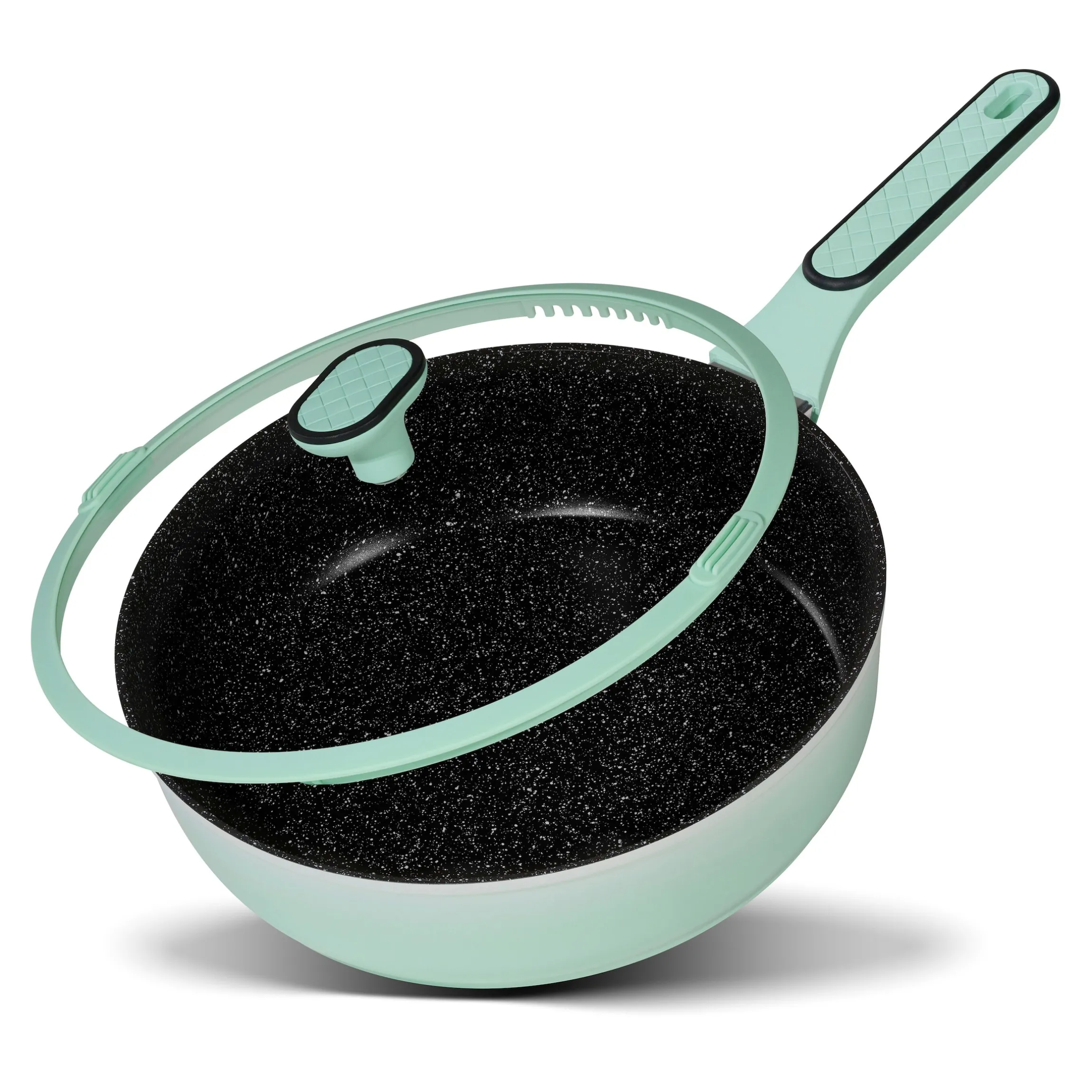 STONELINE Schmorpfanne 28 cm Mint | mit Deckel