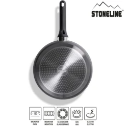 STONELINE Schmorpfanne 28 cm Roségold | mit Deckel